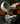 Hand pouring tea from a white kyusu teapot into three small tea cups with blue and white patterns on a dark textured surface