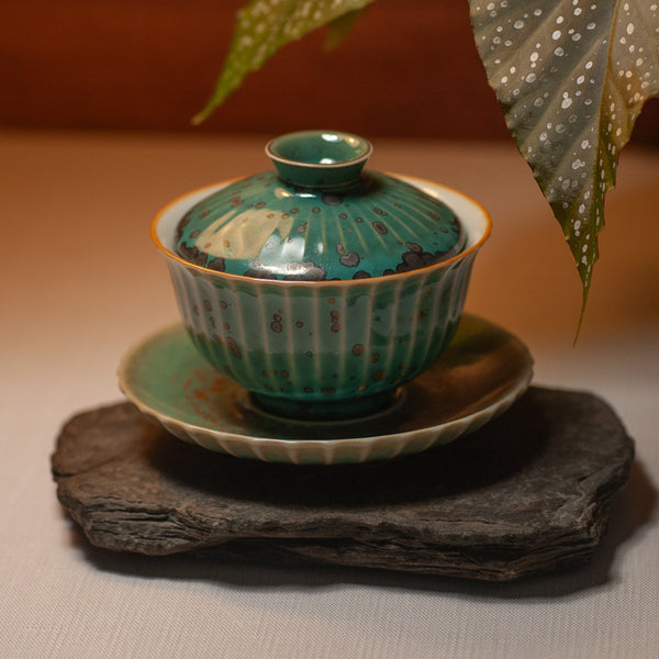 Lined Turquoise Gaiwan